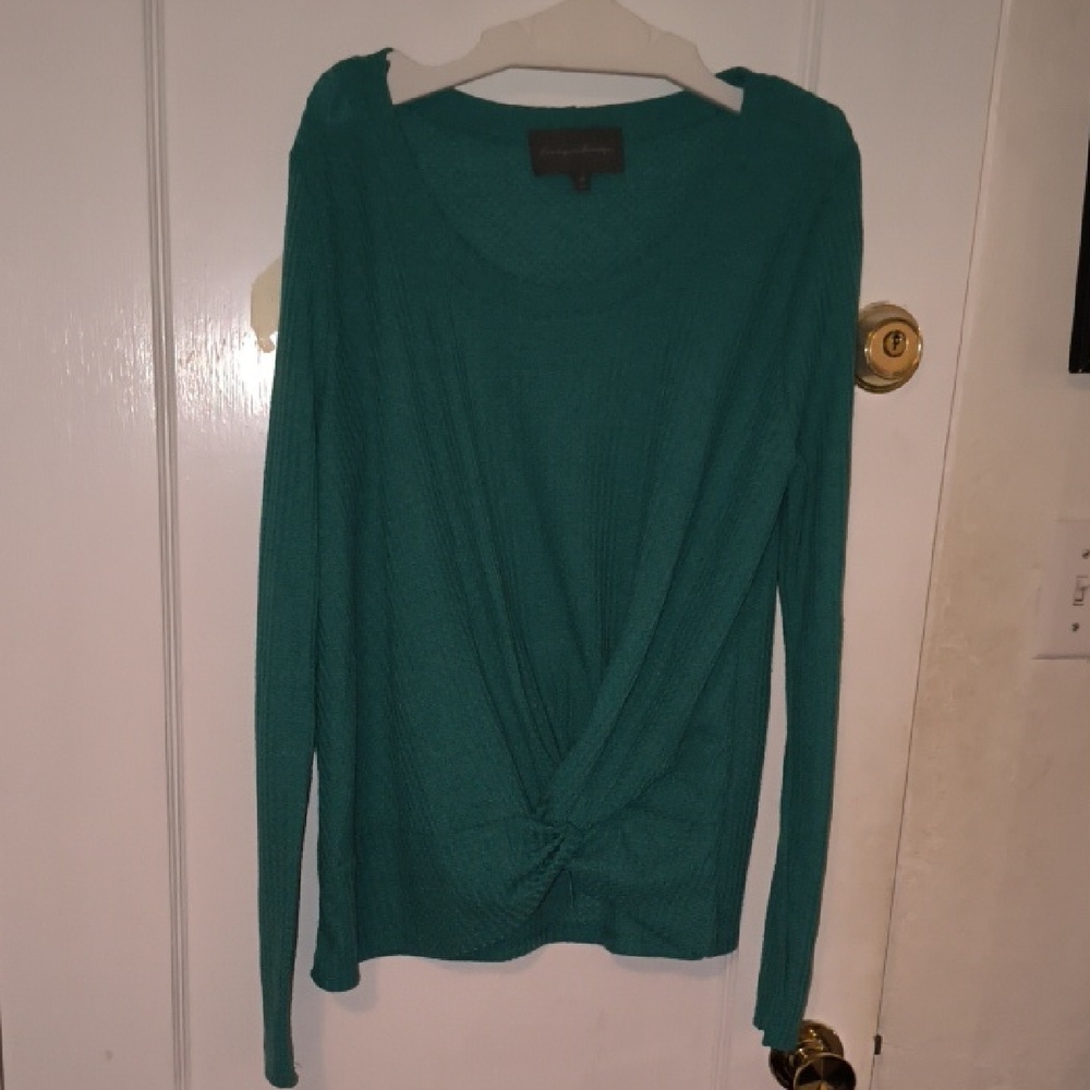 Sunday in Brooklyn | Turquoise Twist Long Sleeve Top